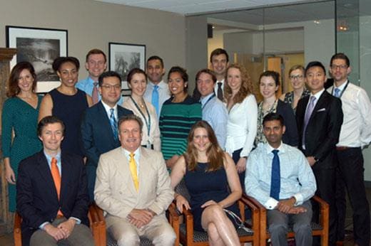Greg Evans, MD, FACS, pictured with faculty and residents.
