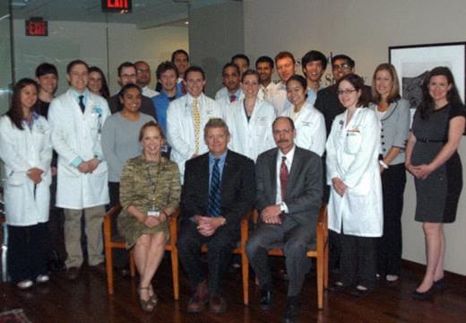 Dr. William Peterson with faculty and residents.